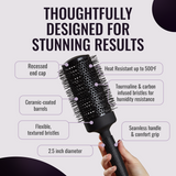 er65 Ionic Ceramic Round Hair Brush